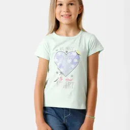 Kate & Oscar Kids Blue Cotton Printed T-Shirt-image-60