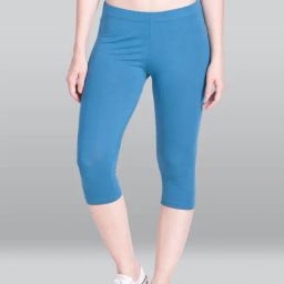 Lyra Turquoise Cotton Capris-image-22