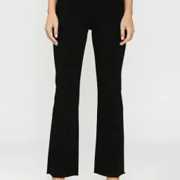 Spykar Black Cotton Regular Fit Mid Rise Trousers-image-91