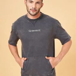 Urban Ranger by Pantaloons Dark Grey Cotton Regular Fit Printed Sweatshirt-image-35
