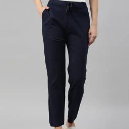 Kryptic Navy Regular Fit Mid Rise Pants-image-75