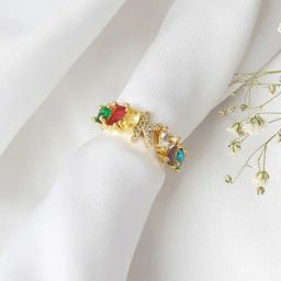 Joker & Witch Multi Lowe Colour Alphabet K Ring-13