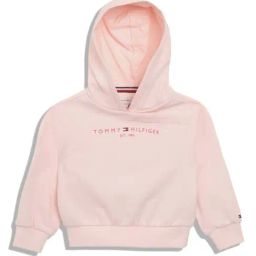 Tommy Hilfiger Kids Faint Pink Logo Full Sleeves Hoodie-image-16