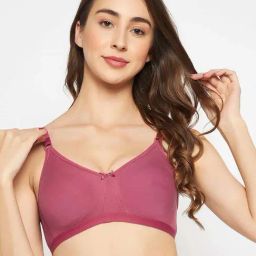 Clovia Pink Cotton T-Shirt Bra-22