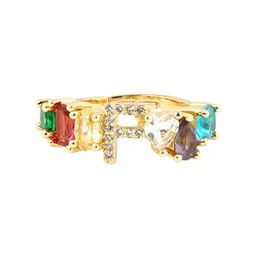 Joker & Witch Multi Lowe Colour Alphabet P Ring image 3