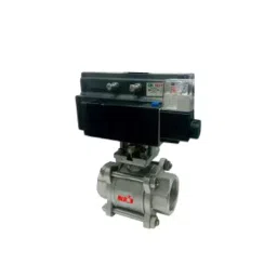 Valson 3/4 Inch Double Acting Pneumatic Actuator operated S/Steel 304 (CF8) Ball Valve with SS Parts Screwed BSP (I.C.)-17
