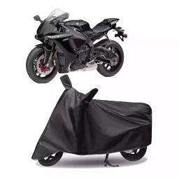 Auto Pearl Polyester Two Wheeler Cover for Yamaha YZF R1M BS6 (Grey)-image-100