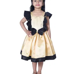 Wish little Girls Bow Detail Satin Fit & Flare Dress-image-84