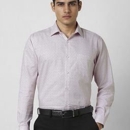 Van Heusen Men Slim Fit Spread Collar Abstract Printed Cotton Formal Shirt-image-89