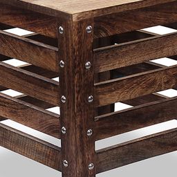 Home Centre Brown Glory Mango Wood Nesting Table image 4