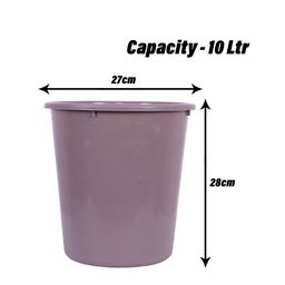 Kuber Industries Beige 3 Pieces Garbage Dustbins - 10 l each image 5