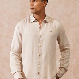 WROGN Men Comfort Slim Fit Solid Spread Collar Casual Shirt-picture-22