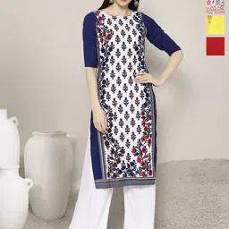 Anouk Rustic Women Pack of 4 Ethnic Motifs Printed Festive Straight Kurtas-image-2