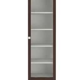 Adona Celestia Bookshelf cum Storage Cabinet with Glass Door - Brown-image-84