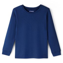 Pine Kids Cotton Full Sleeves Thermal T-Shirt Solid Colour - Navy-image-76