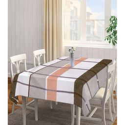 Arrabi Multi Check Cotton Blend 8 Seater Table Cover ARTC 1275 - Multicolor-17