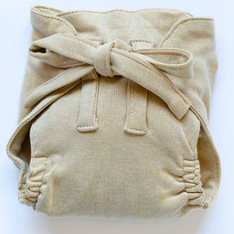 Cocoon Care Unisex bamboo knitted fabric Beige cloth nappy with extra padding for Baby 0 to 6 Months-11