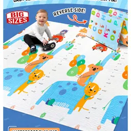 fiddlerz Toysire Baby Playing ABC Floor mat for Kids Anti Skid Non Slip Waterproof Indoor Outdoor Floor mat for Baby Foam Printed mat for Toddlers - Blue-picture-35
