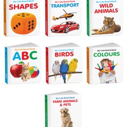 My Cute Board Book ABC, Transport, Colours, Birds, Wild Animals, Farm Animals & Pets and Shapes : Baby Board Books, Picture Books for Toddlers, Pocket-sized kids educational books | Pack of 7 Books-17