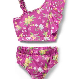 Babyhug Sleeveless Water Repellent Two Piece Swimsuit with Floral Print - Pink-image-46