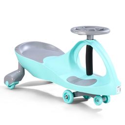Kids Twister Swing Car with Light & Sound | Easy to Handle| Built for Rough Play| Encourages Physical Activity| Smooth Wheels| Colorful LED Lights - Sea Green-16