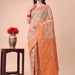 Pandadi Saree Woven Design Floral Zari Sarees-image-9