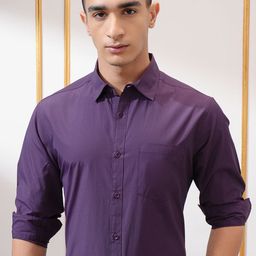 HIGHLANDER Men Slim Fit Opaque Casual Shirt-image-98