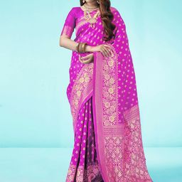KALINI Floral Zari Banarasi Saree-image-51