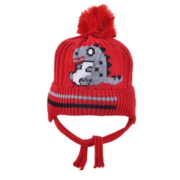 SHOP FRENZY Unisex Kids Printed Woollen Beanie-58