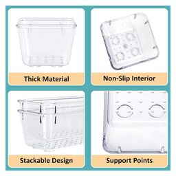 JD FRESH Set of 2 Unbreakable Drawer Organizer Drawer Organizer - Transparent image 4