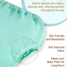 Babyhug Waterproof Pant Style Nappy with Elastic Small Size Set of 3 - Dolphin Print| Reusable| Easy to Clean and Maintain| Leak Proof| Soft Terry Inner Lining image 4