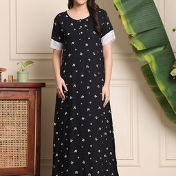 Claura Printed Maxi Nightdress-image-89