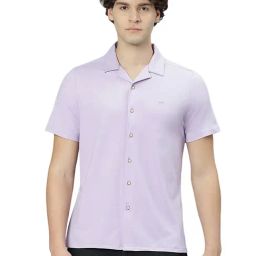 Slowave Light Purple Regular Fit Shirt-image-75