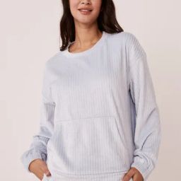 La Vie En Rose Blue Striped Sweatshirt-image-92