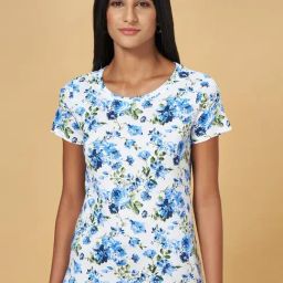 Honey by Pantaloons White Cotton Floral Print T-Shirt-picture-23