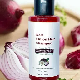 Elecsera Red Onion Shampoo With Bhringraj Reduce Hair Fall - 100 ml-picture-0