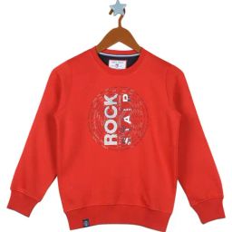 Monte Carlo Kids Orange Graphic Print Full Sleeves Sweatshirt-image-57