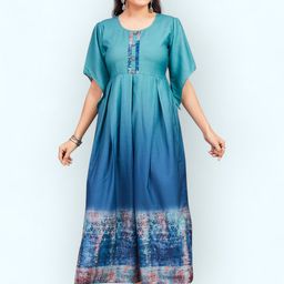 PAMPER YOURSELF Women Printed Fit & Flare Maxi Dress-image-48