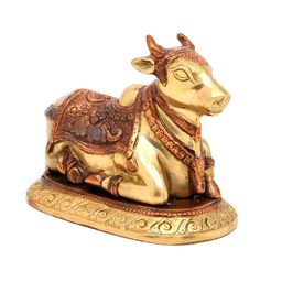 Exotic India Home Decore Nandi Brass Statue-image-53