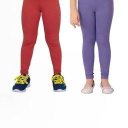 Tik Tok WEARS Girls Purple Churidar Length Leggings-picture-3