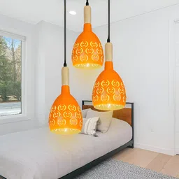 GAUVIK Orange Aluminium Ceiling Lamp-36