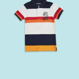 Pantaloons Junior Multicolor Cotton Color Block Polo T-Shirt-image-54