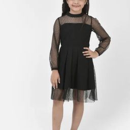 Eavan Kids Black Solid Full Sleeves Dress-image-18