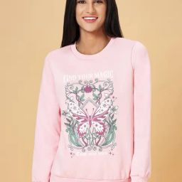 Honey by Pantaloons Pink Floral Print Sweatshirt-picture-23