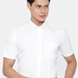 Ramraj White Cotton Slim Fit Shirt-image-83