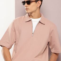 Kook N Keech Half-Zip Polo Collar Relaxed Fit T-Shirt-picture-10