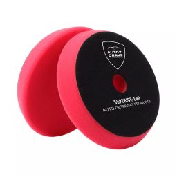 Autozcrave Finishing Foam Pad 125 mm (5 inch) Disc & 26 mm Thickenss Red for Rotary Polisher, DAPP5-7