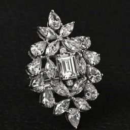 Clara 92.5 Sterling Silver Rhodium Plated Long Adjustable Cocktail Ring Jewellery for Women-12
