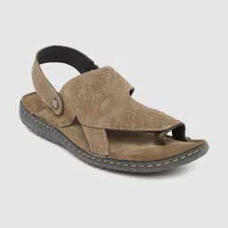 Woodland Men Olive Brown One Toe Comfort Sandals-image-93
