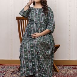 Nayo Print Maternity Maxi Dress-image-28
